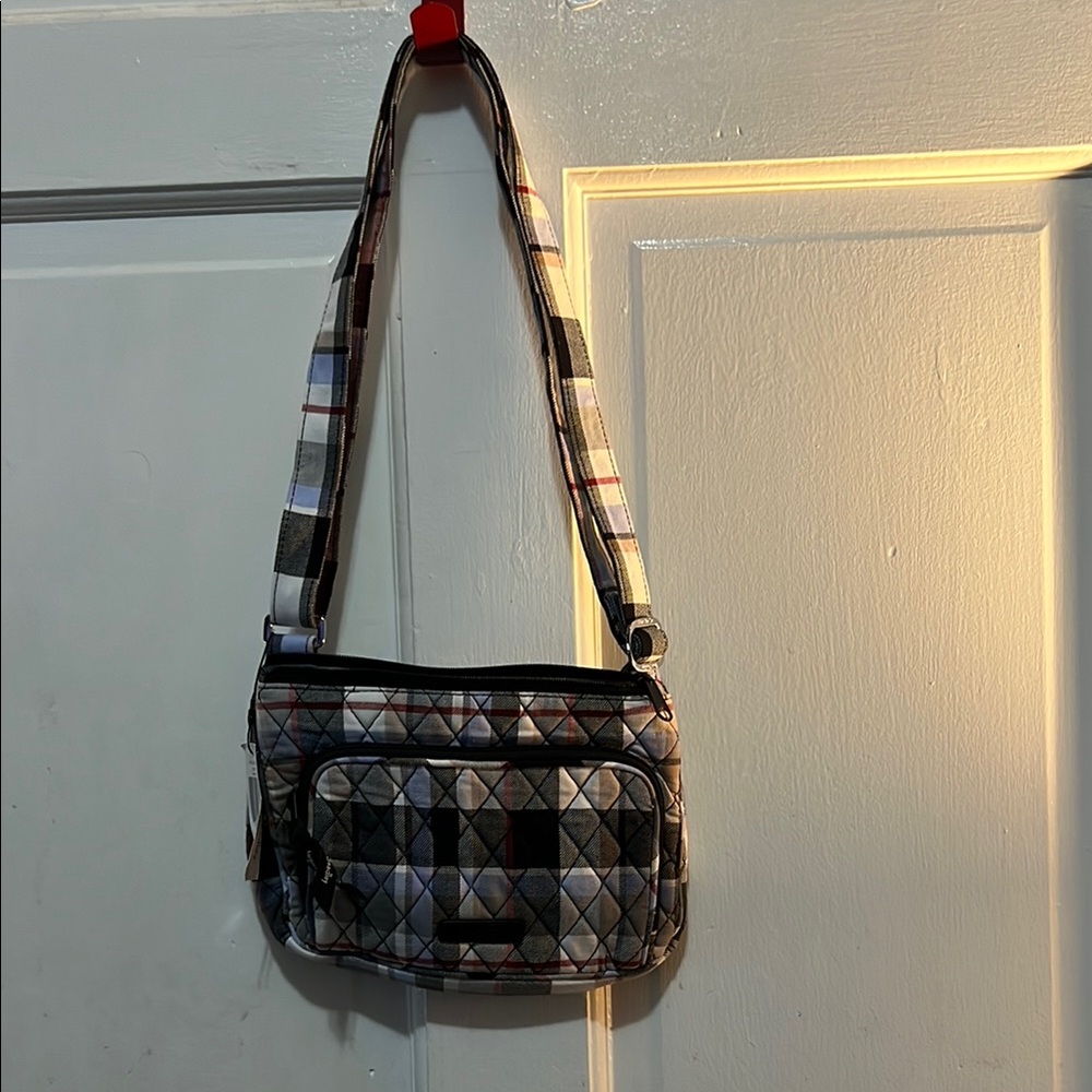 Plaid Quilted Shoulder Bag